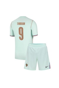 Ranska Marcus Thuram #9 Jalkapallovaatteet Lasten Vieraspeliasu MM-kisat 2026 Lyhythihainen (+ Lyhyet housut)